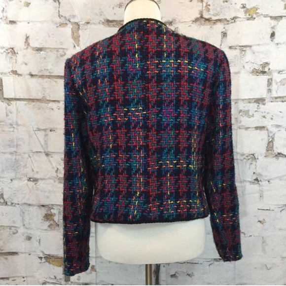 Pamela B plaid vintage blazer with gold buttons - Picture 6 of 9